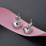 Sweet Peach Heart Ear Nail Lady Jewelry Student Earrings