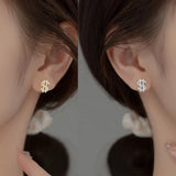 Dollar Sign Earrings Money Stud Cartilage Nose Ring Jewelry Women