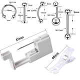 Stainless Steel Ear Piercing Gun Set with Disposable Eyebrow Nail Lip Piercing