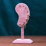 Flannel Ear Shaped Earrings Holder Stand Jewelry Rack