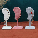 Flannel Ear Shaped Earrings Holder Stand Jewelry Rack