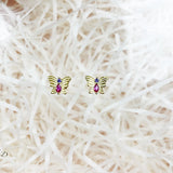 Butterfly Ear Stud in 925 Silver - Romantic Gift for Her