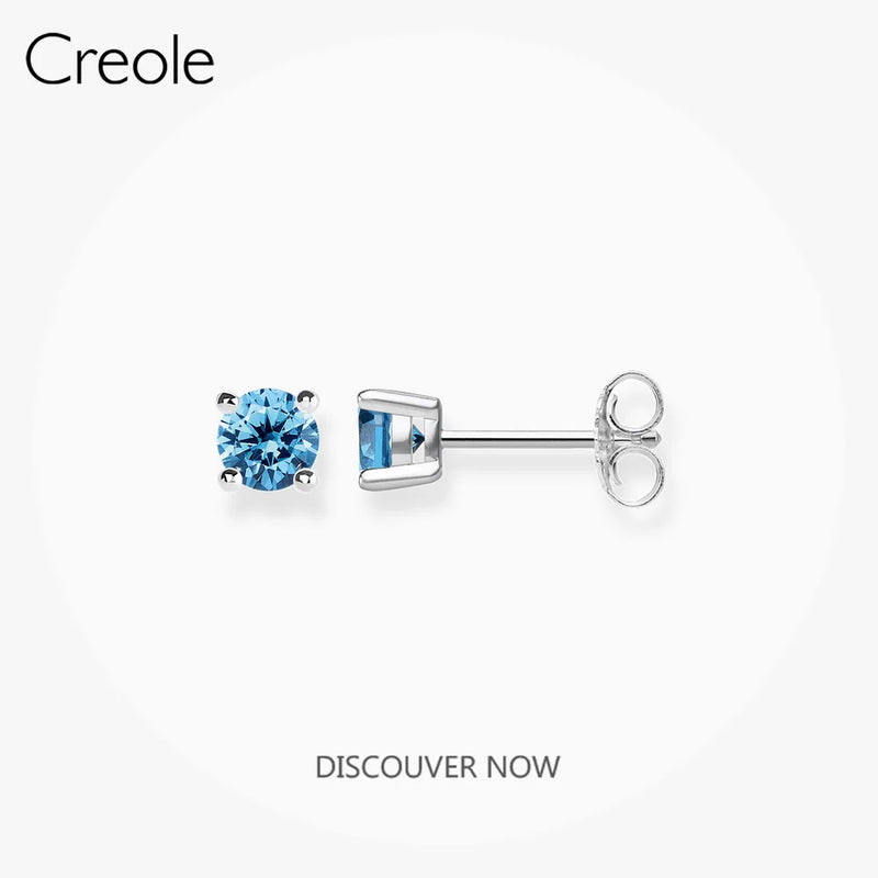 Colorful Stone Small Ear Stud Earrings 925 Sterling Silver Filigree Gift