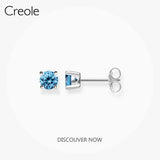 Colorful Stone Small Ear Stud Earrings 925 Sterling Silver Filigree Gift