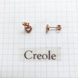 Heart Hollow Sterling Silver Ear Studs