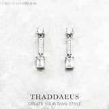 Angular Stone Ear Studs, Europe Graphic Jewelry in 925 Sterling Silver