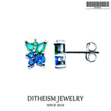 Blueberry 925 Sterling Silver Ear Studs - Sweet Gift for Girl