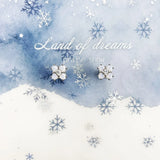 Pink Flower Ear Studs in 925 Sterling Silver Romantic Earrings