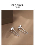 Retro S925 Sterling Silver Ear Clip Chain for Women
