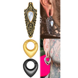 Earblity 2PCS Ear Hanger Weights Stainless Steel Ear Tunnels Gauges