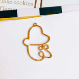 Alloy Metal Face K Plated Pendant Necklace Earring Accessories Charms