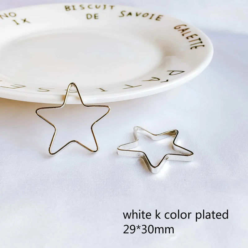 Alloy Metal Pendant Jewelry Finding Diy Material 6pcs