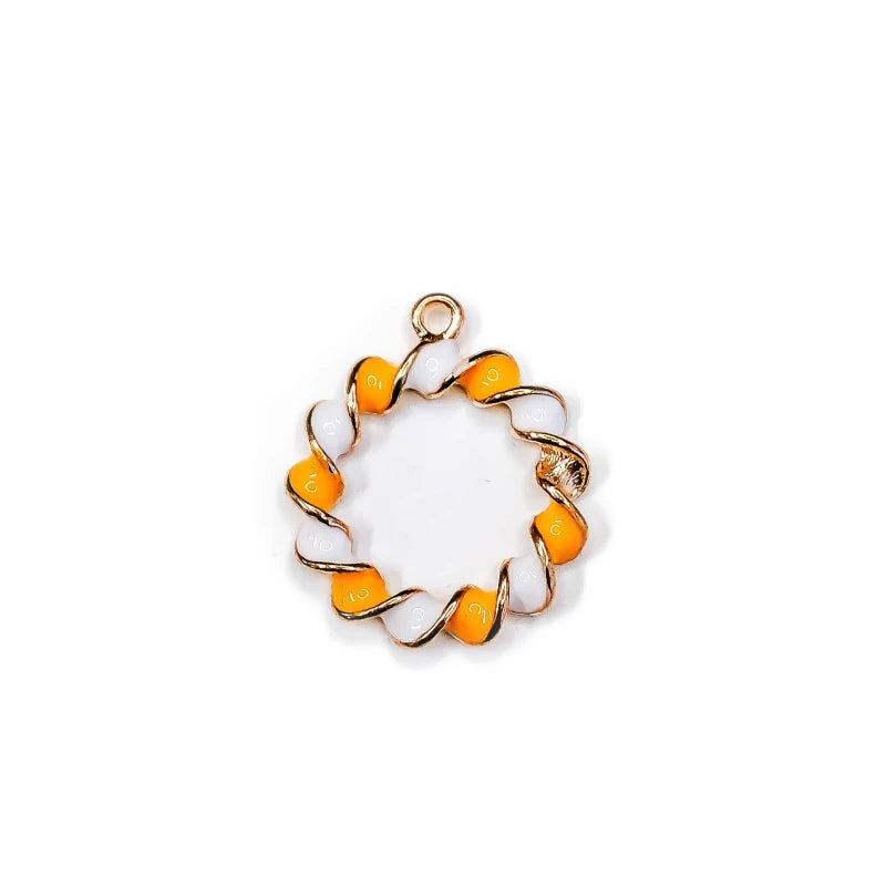 Eardrop Loop Circle Plated Pendant Necklace Earring Accessories Charms Jewelry F