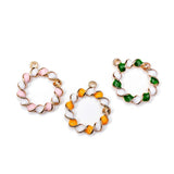Eardrop Loop Circle Plated Pendant Necklace Earring Accessories Charms Jewelry F