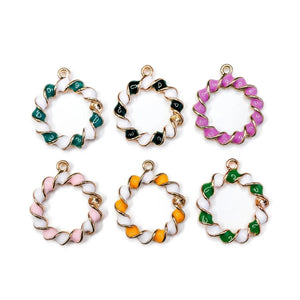 Eardrop Loop Circle Plated Pendant Necklace Earring Accessories Charms Jewelry F