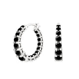 Stone Hoop Earrings for Women Gothic Accessories
