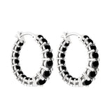 Stone Hoop Earrings for Women Gothic Accessories