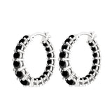 Stone Hoop Earrings for Women Gothic Accessories