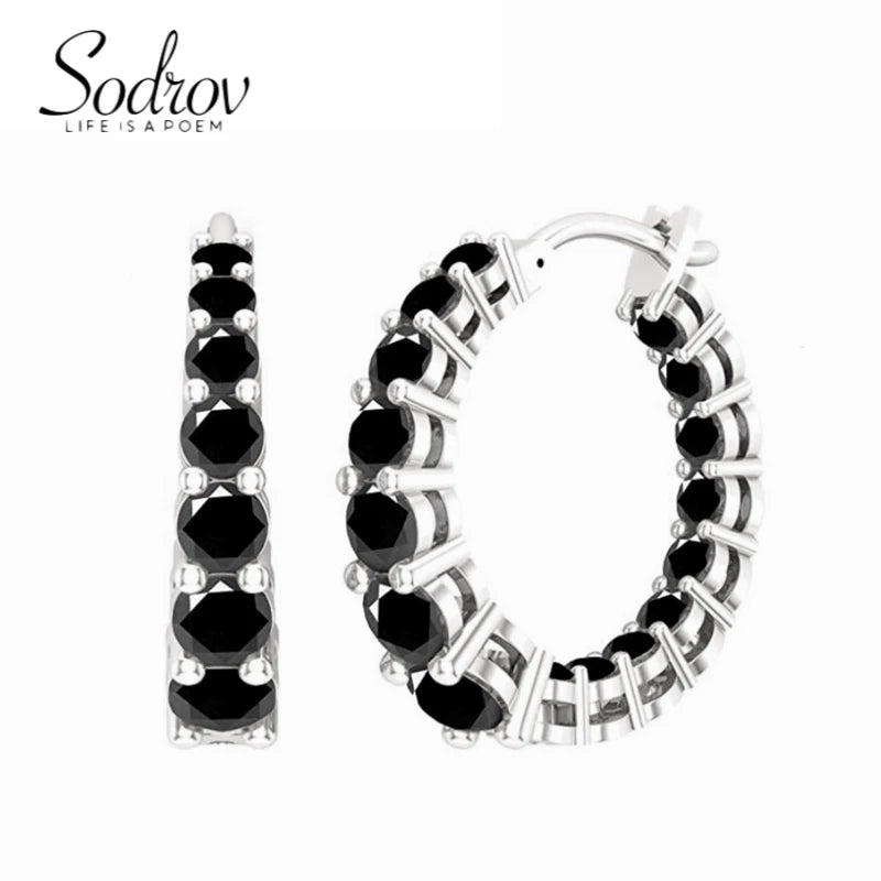 Stone Hoop Earrings for Women Gothic Accessories