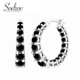 Stone Hoop Earrings for Women Gothic Accessories