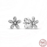 925 Silver Earrings Women Wedding Party Gift Studs Tendance