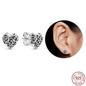 925 Silver Earrings Women Wedding Party Gift Studs Tendance