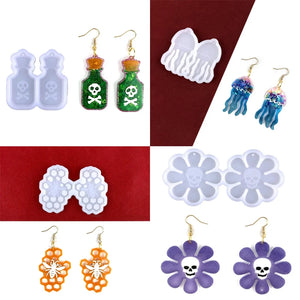 Halloween Skull Jellyfish Earrings Pendant Mold