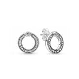 925 Sterling Silver Double-sided Earrings For Women