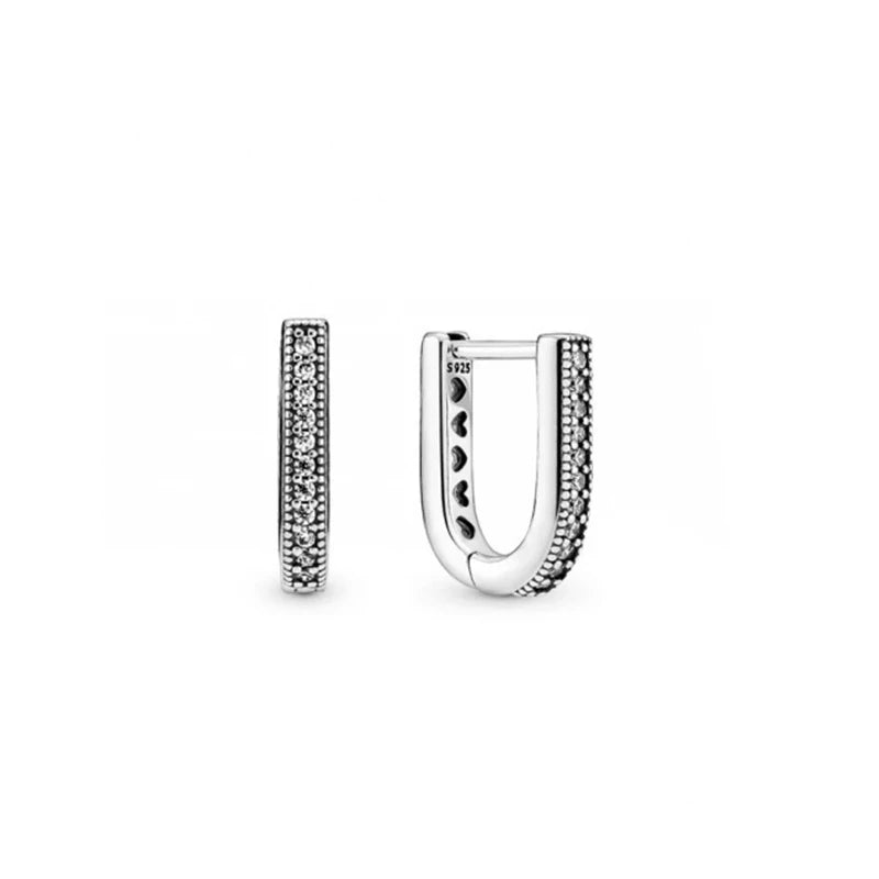 925 Sterling Silver Double-sided Earrings For Women