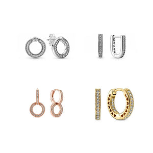 925 Sterling Silver Double-sided Earrings For Women