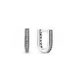 925 Sterling Silver Double-sided Earrings For Women