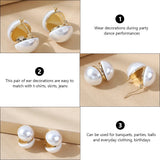 Double Sided Pearl Stud Earrings for Women