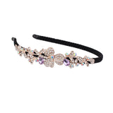 Crystal Rhinestone Flower Leaf Headband Hair Accessories for Women