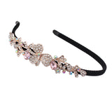 Crystal Rhinestone Flower Leaf Headband Hair Accessories for Women