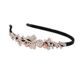 Crystal Rhinestone Flower Leaf Headband Hair Accessories for Women
