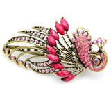 Retro Rhinestone Peacock Hair Pin Hair Fork Duckbill Clip Hair Jewelry