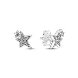 925 Silver Feather Wings Hoop Heart Earrings Womens Birthday Jewelry