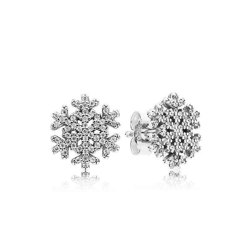 Double Hoop Earrings Clover Heart Diamond Round Earrings