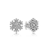 Double Hoop Earrings Clover Heart Diamond Round Earrings