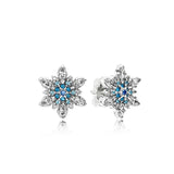 Double Hoop Earrings Clover Heart Diamond Round Earrings