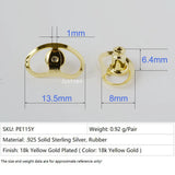925 Silver Earring Backs, Adjustable Lifts for Droopy Ears