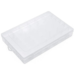 Earring Box Jewelry Storage 36 Compartments with Lid and Adjustable Partition