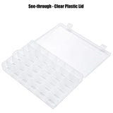 Earring Box Jewelry Storage 36 Compartments with Lid and Adjustable Partition