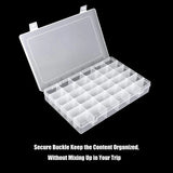 Earring Box Jewelry Storage 36 Compartments with Lid and Adjustable Partition