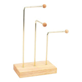 Earring Bracelet Display Stand - Wood Base Jewelry Organizer