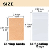 Earring Display Kit - 120 Cards, Packs & Backs