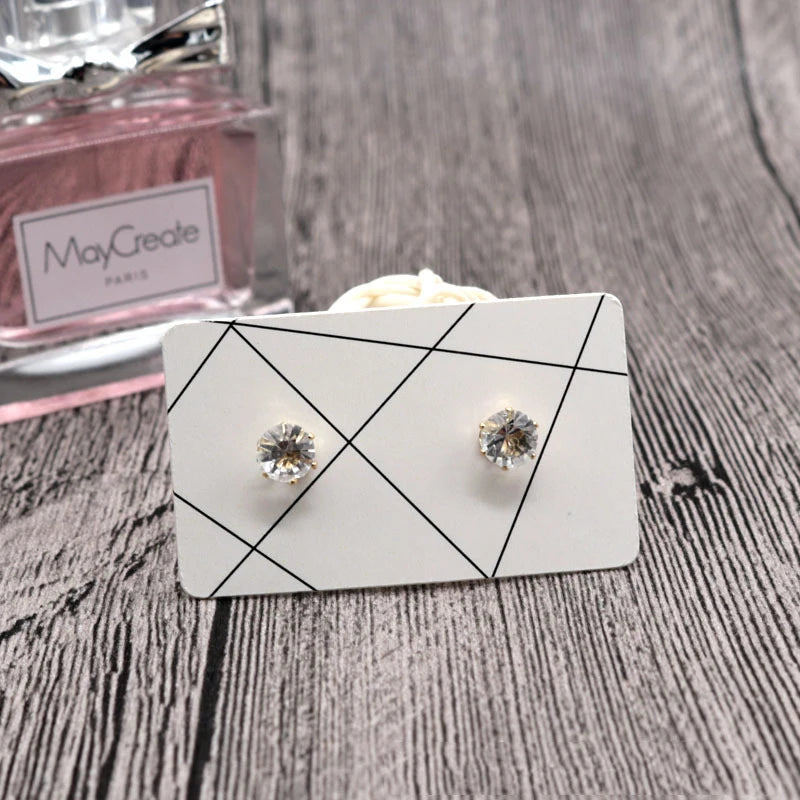 Earring Cards Jewelry Display Paperboard Line Earrings Necklace Packaging Card