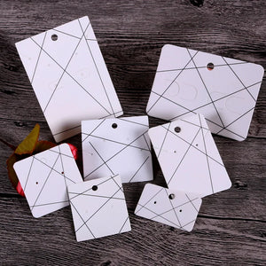Earring Cards Jewelry Display Paperboard Line Earrings Necklace Packaging Card