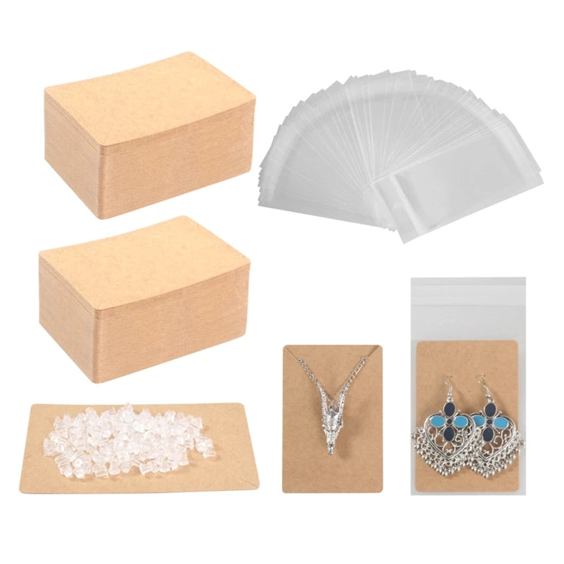 Earring Display Cards with Hanging Hole and Ear Plugs