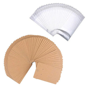 Earring Display Cards with Self-Seal Bags